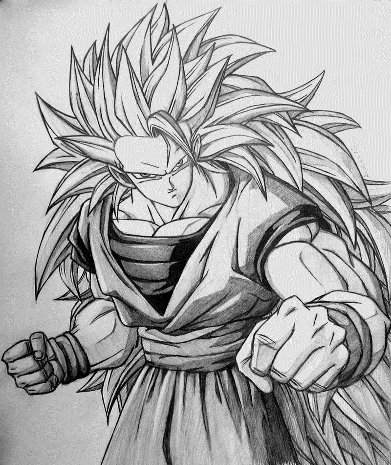 800x951 Animation Block Epic Goku In Super Saiyan Drawing - Goku Super Saiy...