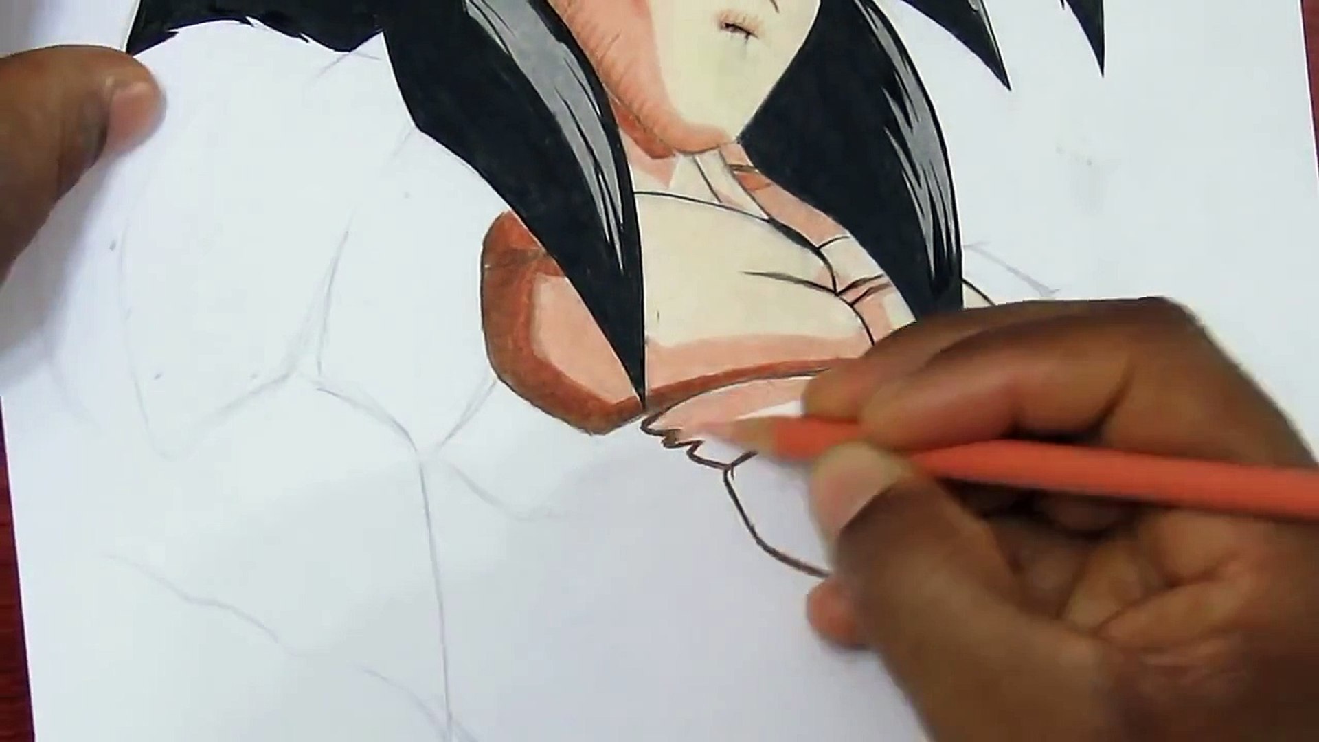 1920x1080 Drawing Goku Super Saiyan - Goku Super Saiyan 4 Drawing