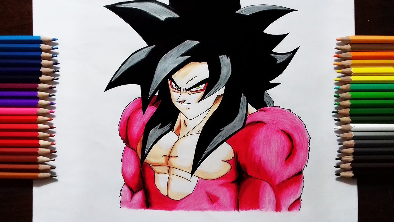 1280x720 Drawing Goku Super Saiyan - Goku Super Saiyan 4 Drawing