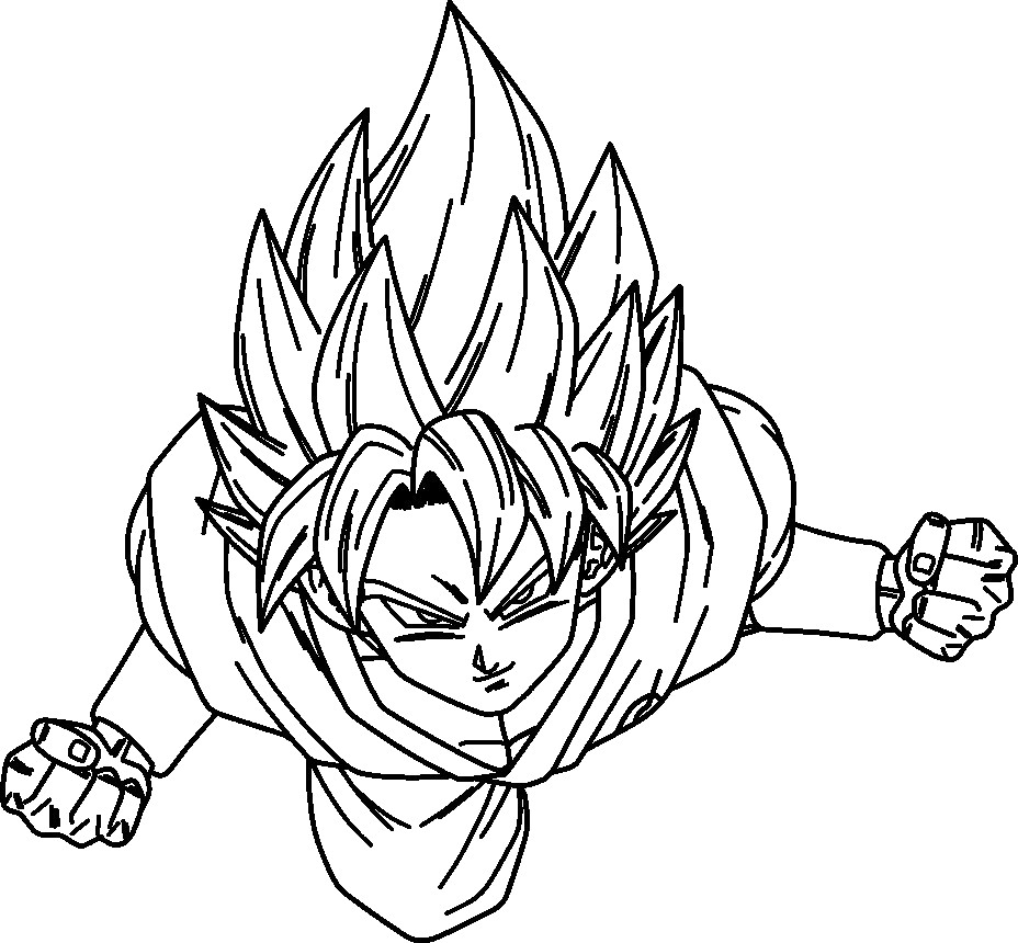 928x860 Goku Super Saiyan God Coloring Pages Webaliz Me Throughout Ssj - Goku Super Saiyan Drawing