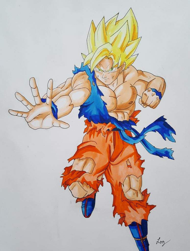 Goku Super Saiyan Drawing At Paintingvalley Com Explore Collection Of Goku Super Saiyan Drawing
