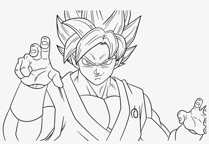 820x564 Super Saiyan Coloring Pages - Goku Super Saiyan Drawing