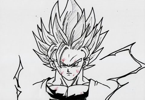 Goku Super Saiyan Drawing at PaintingValley.com | Explore collection of ...