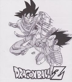 Goku Vs Vegeta Drawing