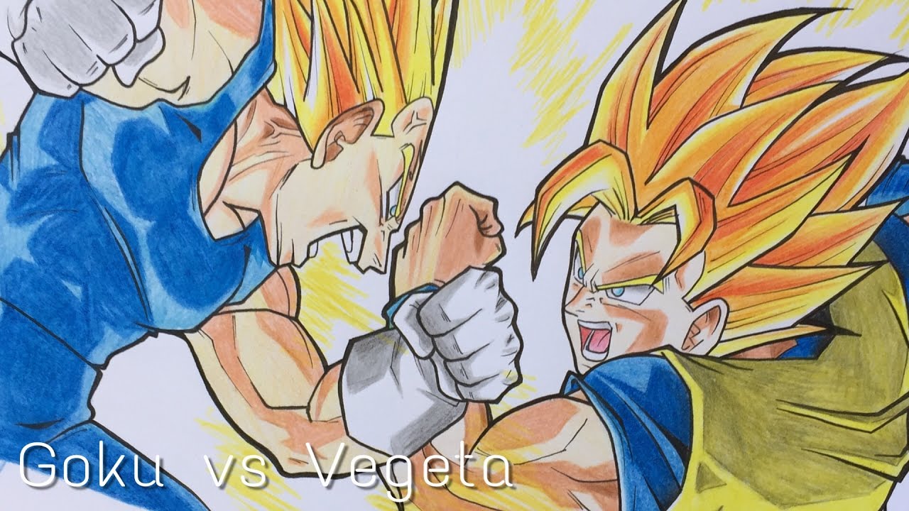 1280x720 Goku Vs Vegeta - Goku Vs Vegeta Drawing