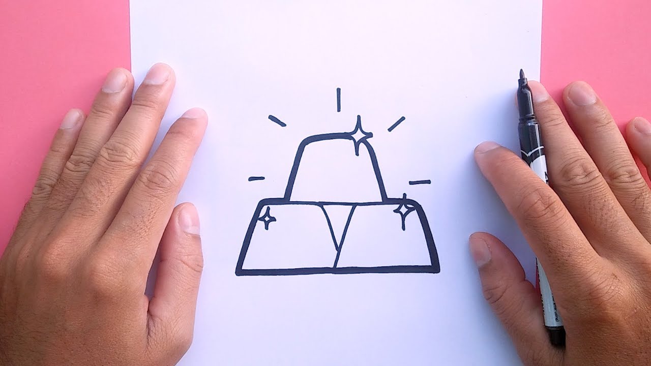 1280x720 how to draw cool things, draw gold bar very easy, draw cute things - Gold Bar Drawing