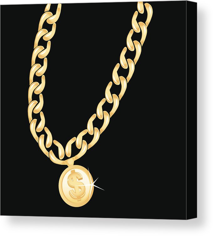 680x752 gold chain canvas print canvas art - Gold Chain Drawing