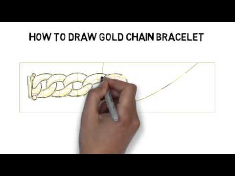 480x360 How To Draw Gold Chain Bracelet - Gold Chain Drawing