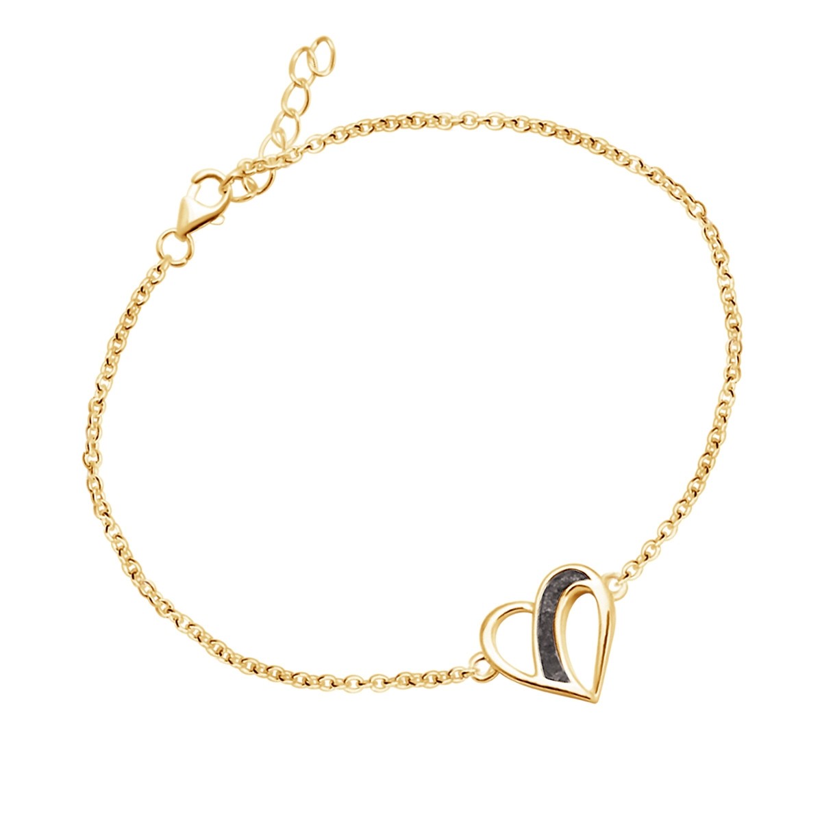 1200x1200 Traveling Heart Gold Delicate Chain Bracelet Dune Jewelry - Gold Chain Drawing