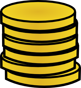 273x297 Gold Coins In A Stack Clip Art - Gold Coin Drawing
