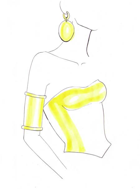450x610 How To Draw Gold I Draw Fashion - Gold Drawing