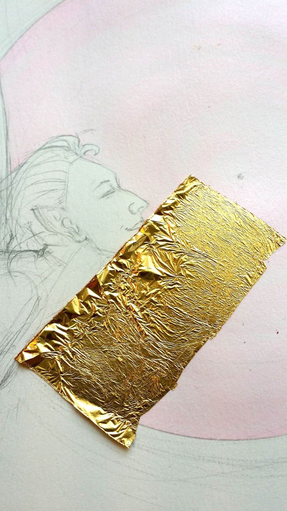 1000x1778 how to apply gold leaf to paper part art - Gold Leaf Drawing