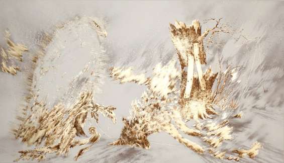 565x324 Sarah A Smith's Corroded Gold Leaf Drawings - Gold Leaf Drawing