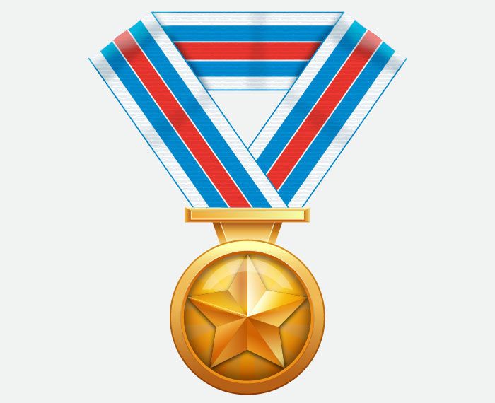 700x570 illustrator tutorial create a gold medal in adobe illustrator - Gold Medal Drawing