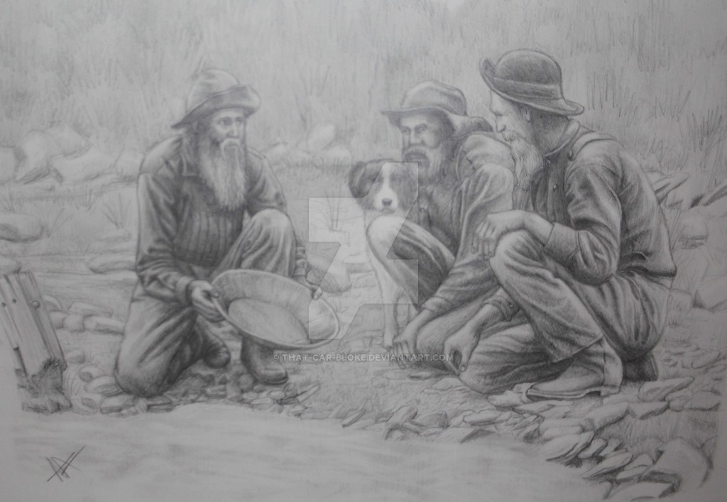 Gold Panning Drawing at Explore collection of Gold