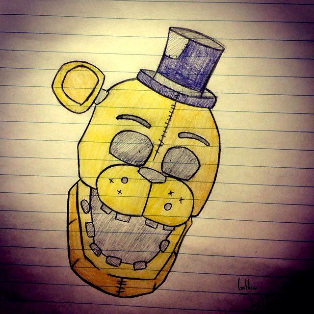 Golden Freddy Drawing at PaintingValley.com | Explore collection of ...