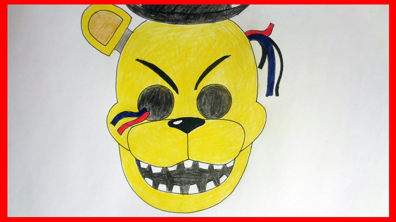 1280x720 How To Draw Golden Freddy Five Nights - Golden Freddy Drawing