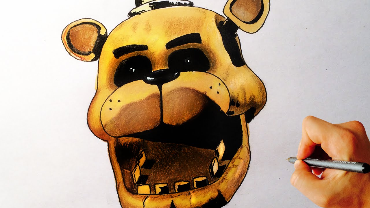 1280x720 How To Draw Golden Freddy From Five Nights - Golden Freddy Drawing