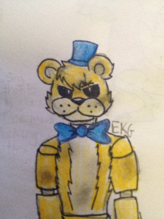 Golden Freddy Drawing At Paintingvalley Com Explore Collection Of