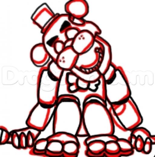 513x520 Step How To Draw Golden Freddy, Five Nights - Golden Freddy Drawing