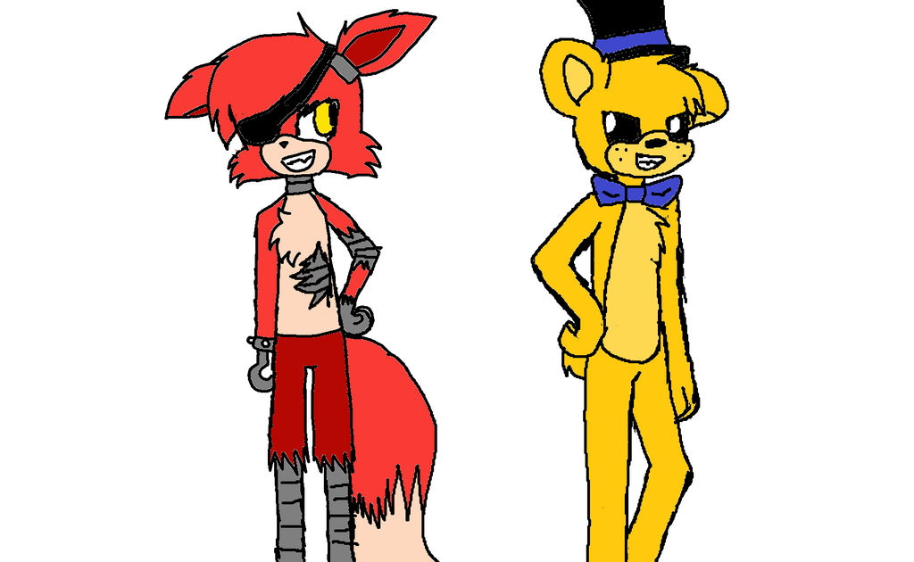 1024x630 Tried Drawing Foxy And Golden Freddy - Golden Freddy Drawing