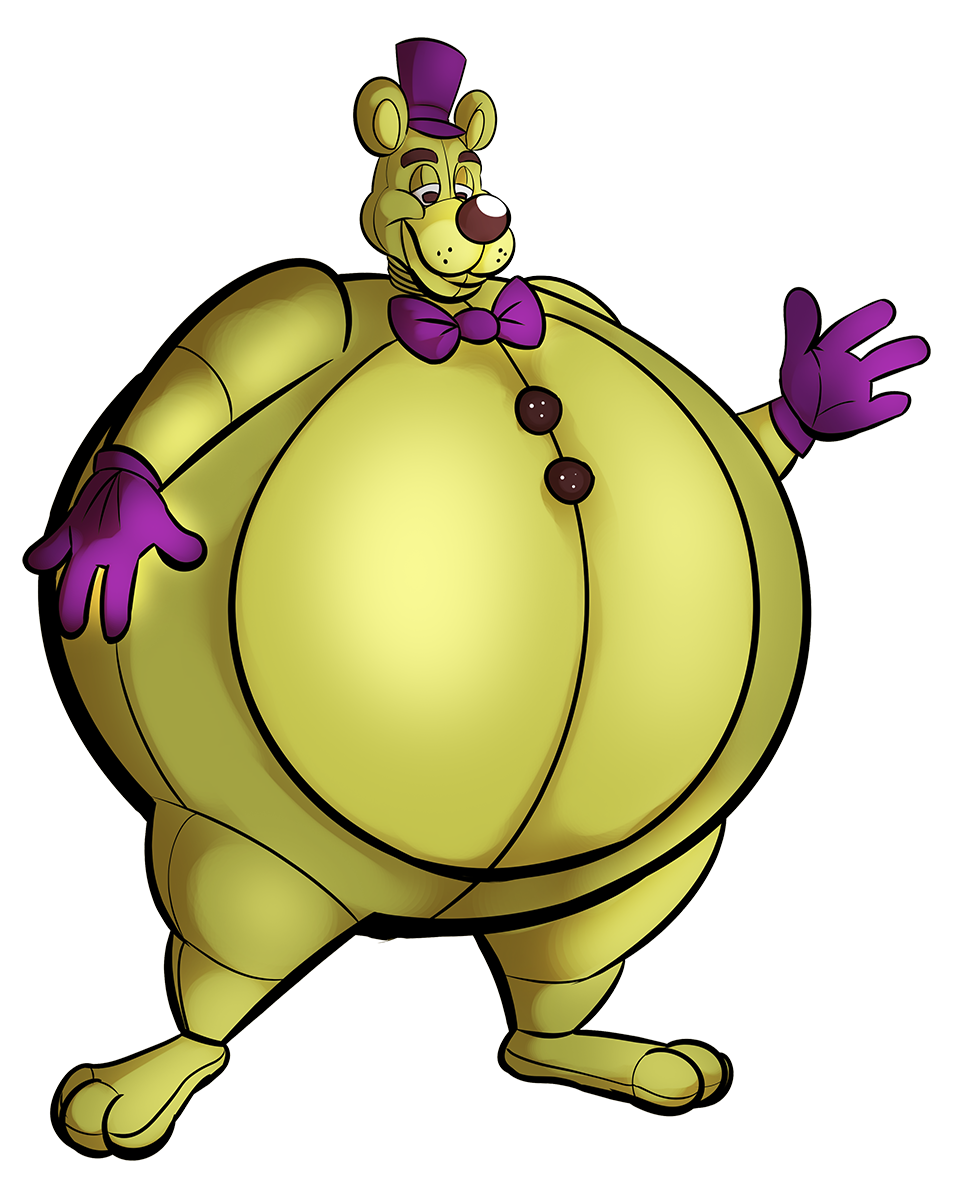 966x1200 an weird inflatable golden freddy suit drawing body inflation - Golden Freddy Drawing