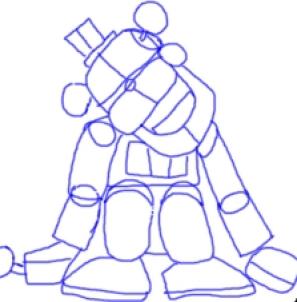 297x302 draw golden freddy, five nights - Golden Freddy Drawing