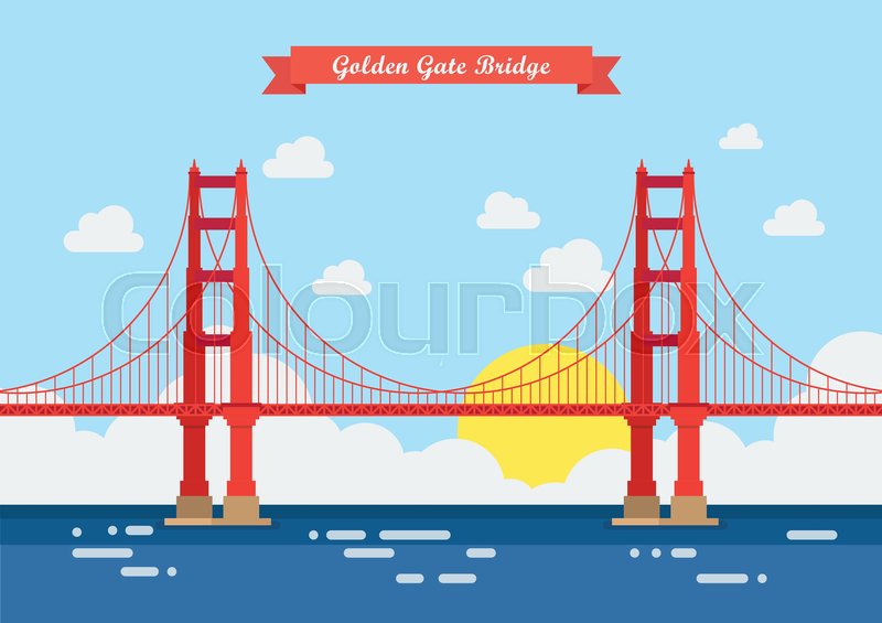 Golden Gate Bridge Cartoon Drawing at PaintingValley.com | Explore