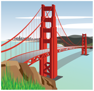 Golden Gate Bridge Cartoon Drawing at PaintingValley.com | Explore ...