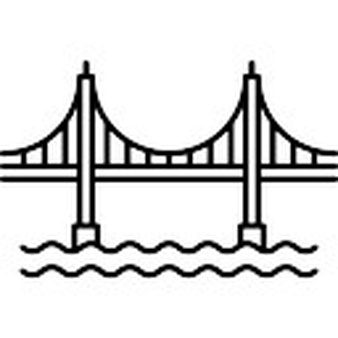 338x338 simple golden gate bridge png transparent images - Golden Gate Bridge Cartoon Drawing