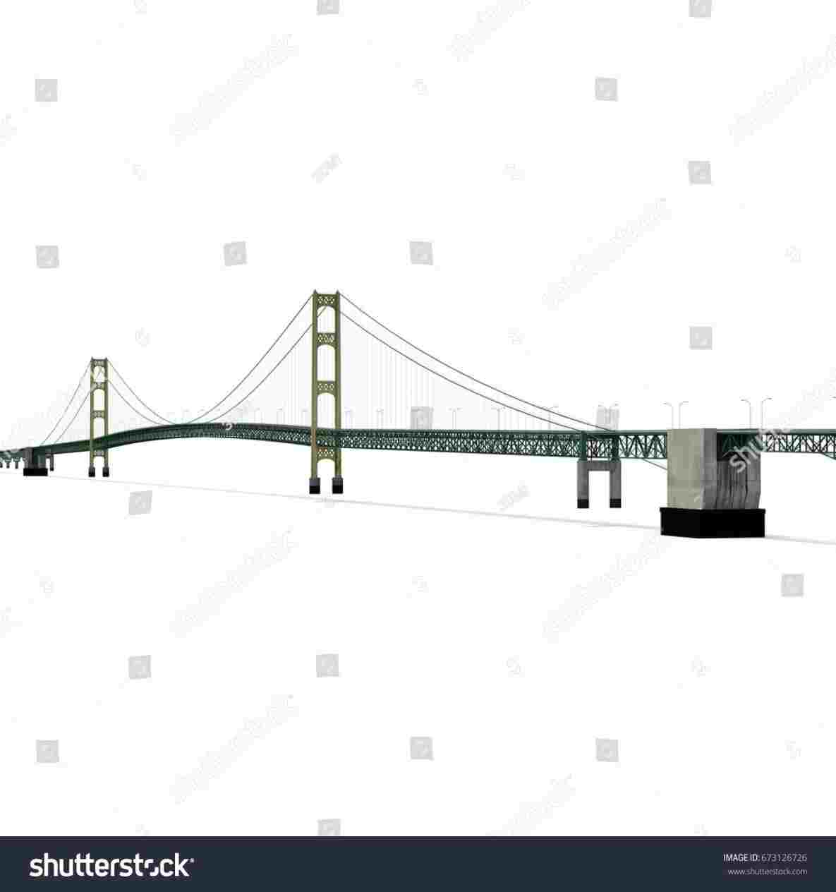1185x1264 Mackinac Bridge Cartoon Drawing On White D Illustration Ez - Golden Gate Bridge Cartoon Drawing