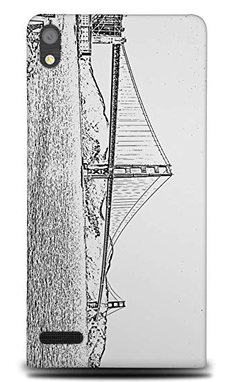 330x550 golden gate bridge hard phone case cover for huawei - Golden Gate Bridge Cartoon Drawing
