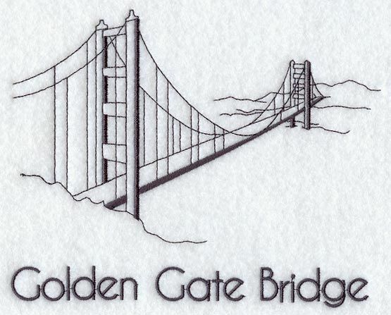 Golden Gate Bridge Drawing At Paintingvalley Com Explore Collection Of Golden Gate Bridge Drawing