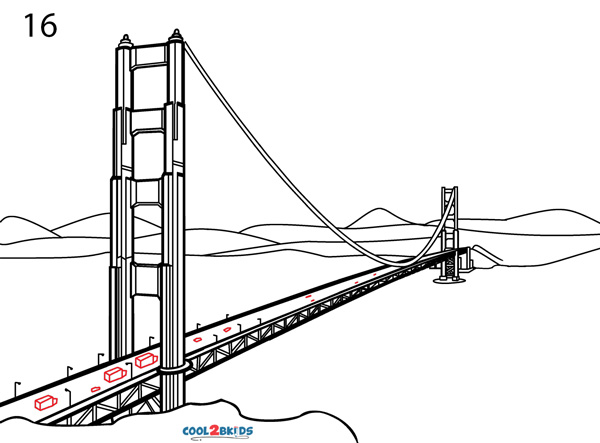 600x443 golden gate bridge drawing - Golden Gate Bridge Drawing