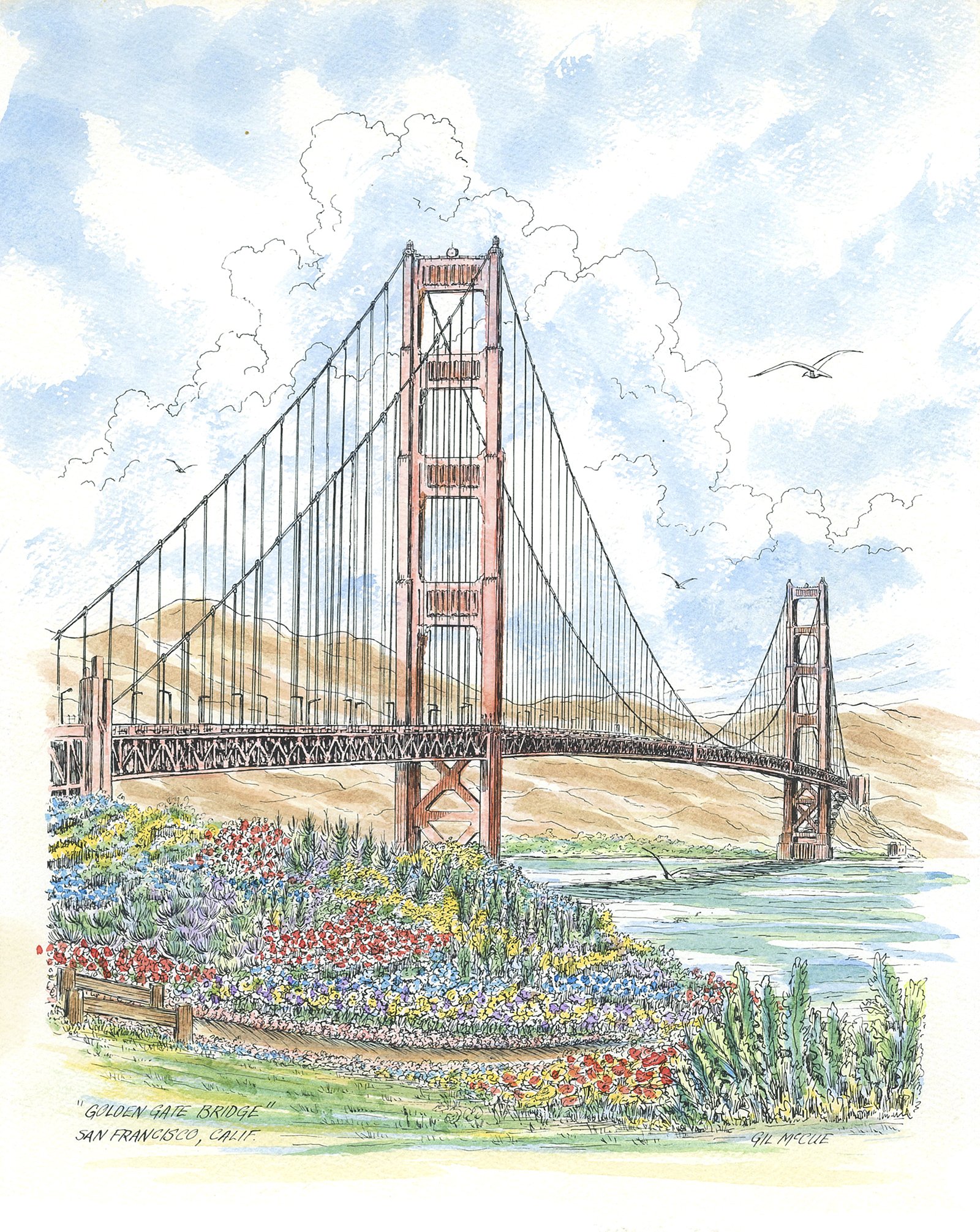 Golden Gate Bridge Drawing at Explore collection