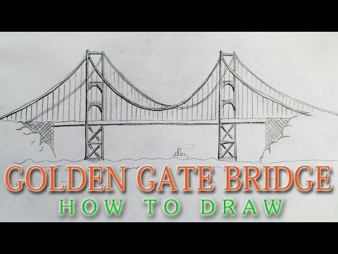 480x360 how to draw the golden gate bridge easy - Golden Gate Bridge Drawing