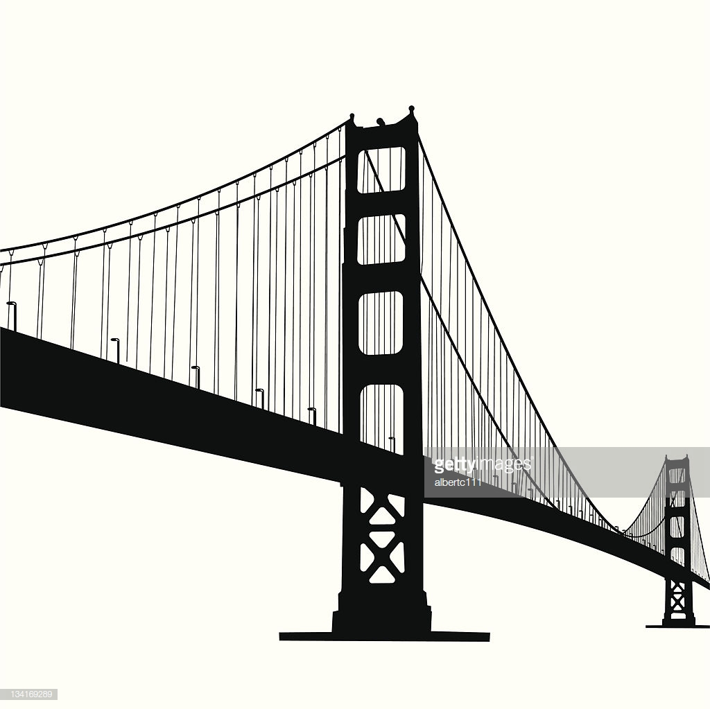 1024x1023 huge collection of 'golden gate bridge cartoon drawing' download - Golden Gate Bridge Drawing Clip Art