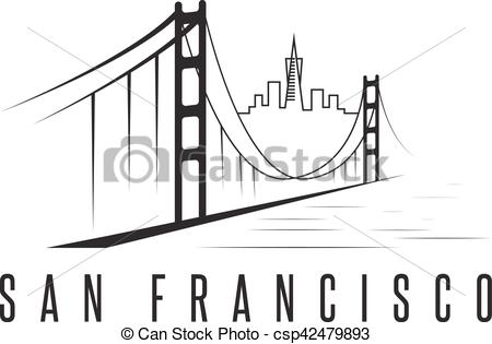 Golden Gate Bridge Drawing Clip Art at PaintingValley.com | Explore ...