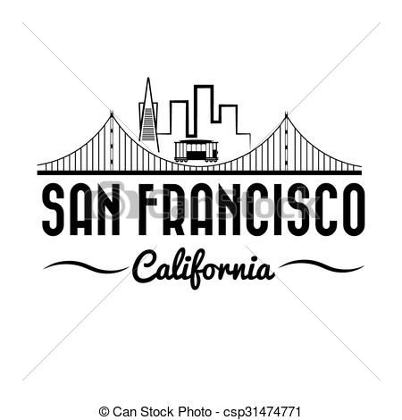 450x470 Vector - Golden Gate Bridge Drawing Clip Art