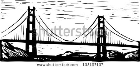 450x218 vector clipart golden gate bridge - Golden Gate Bridge Drawing Clip Art