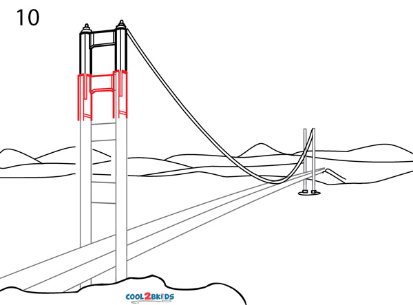 600x443 golden gate bridge drawing - Golden Gate Bridge Drawing Clip Art