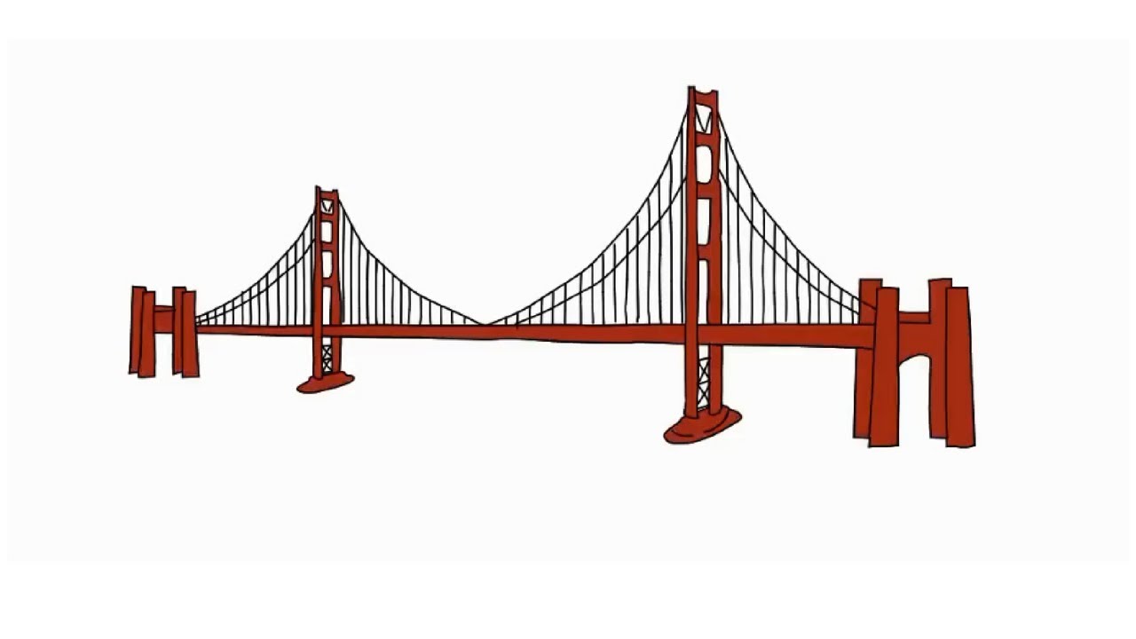 Golden Gate Bridge Drawing Step By Step at Explore
