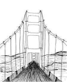 226x276 Bridge One Line Drawing - Golden Gate Bridge Line Drawing