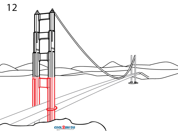 600x443 Golden Gate Bridge Drawing - Golden Gate Drawing