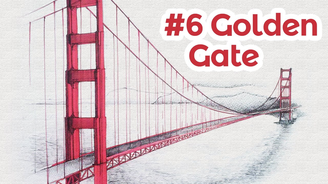 1280x720 Golden Gate Perspective Drawing - Golden Gate Drawing