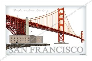 300x200 bridge,golden gate,bridge,fort,point,san francisco,presidio ebay - Golden Gate Drawing