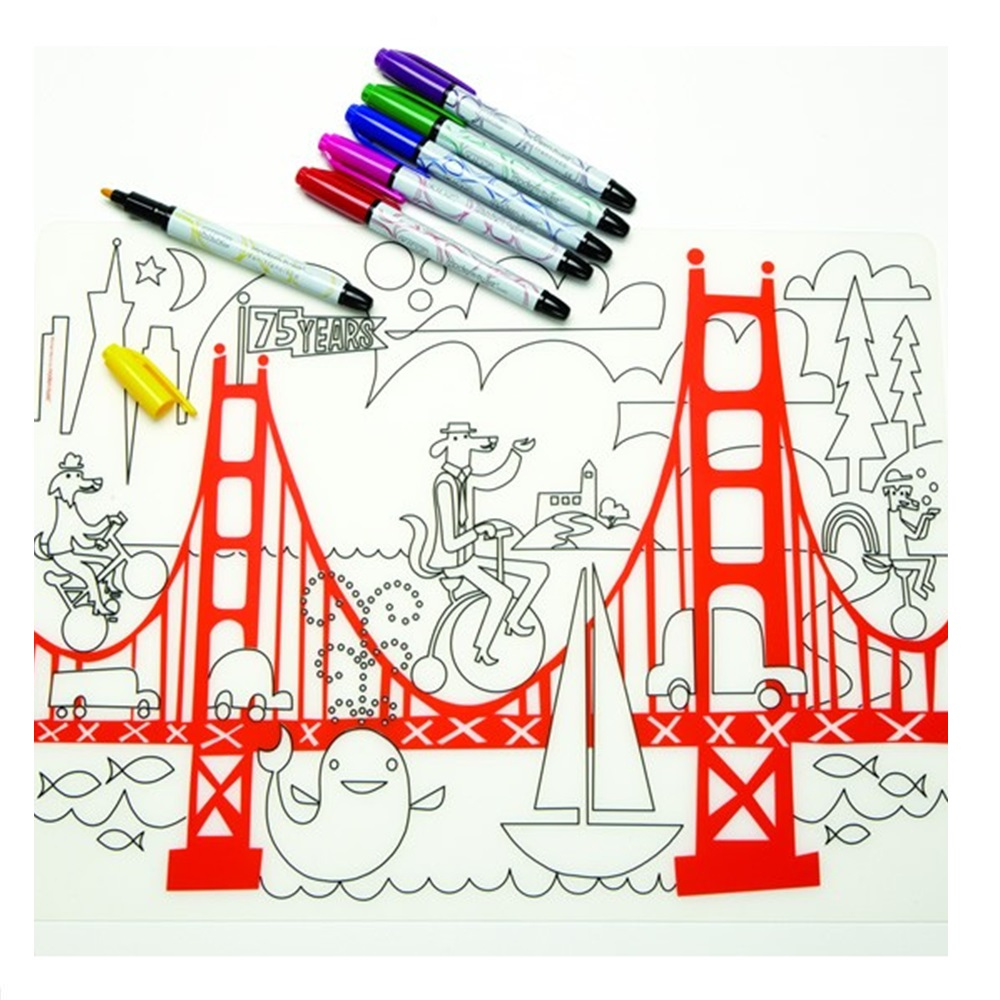 1000x1000 How To Draw The Golden Gate Bridge Easy Modern Twist Kidz Box - Golden Gate Drawing