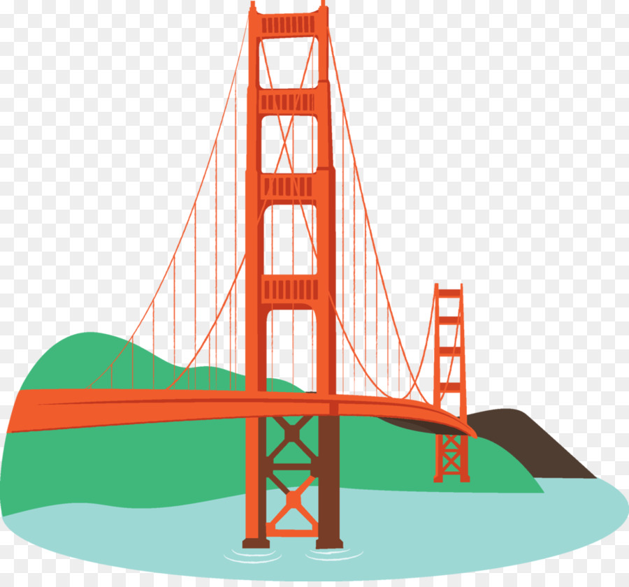 900x840 Huge Collection Of 'golden Gate Bridge Cartoon Drawing' Download - Golden Gate Drawing