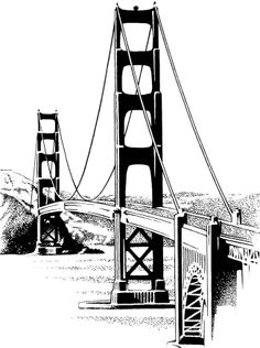236x316 Golden Gate Bridge Drawing - Golden Gate Drawing