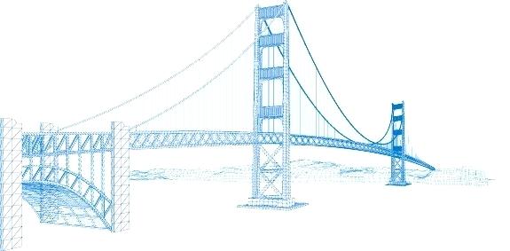 575x283 bridge drawing golden gate line fig simple crazywind - Golden Gate Drawing